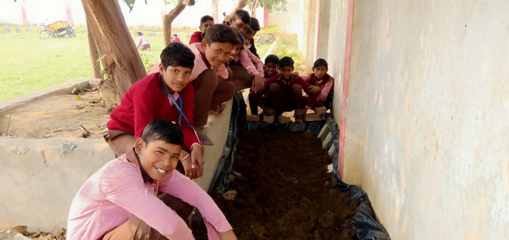 Vermi Composting by school children